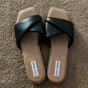 Steve Madden Black Slide Sandal